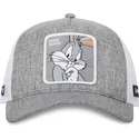 cappellino-trucker-grigio-e-bianco-bugs-bunny-loo10-bug-looney-tunes-di-capslab