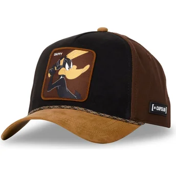 Cappello trucker nero e marrone Daffy Duck LOO10 DAF Looney Tunes di Capslab