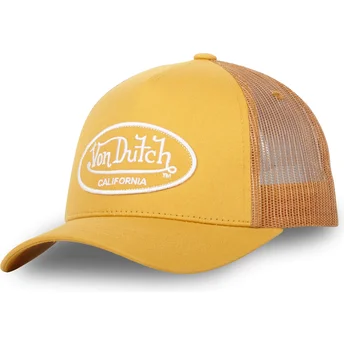 Casquette trucker jaune ajustable LOF B09 Von Dutch