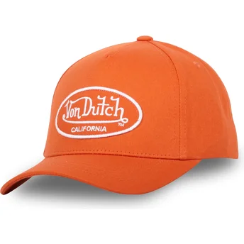 Justerbar orange buet kasket LOF C11 fra Von Dutch