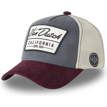 von-dutch-lea04-grey-and-maroon-trucker-hat