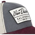 cappellino-trucker-grigio-e-granata-lea04-di-von-dutch