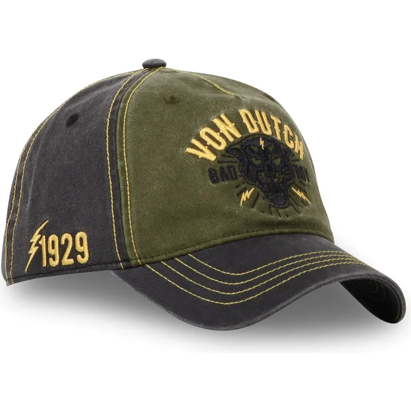 cappellino-visiera-curva-verde-e-grigio-regolabile-bad-cb-di-von-dutch