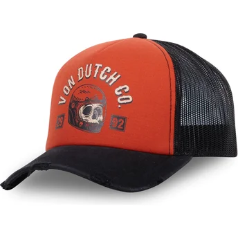 Gorra trucker naranja y negra CREW17 de Von Dutch