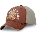 casquette-courbee-marron-et-grise-ajustable-fir-cb-von-dutch