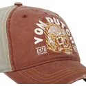 casquette-courbee-marron-et-grise-ajustable-fir-cb-von-dutch