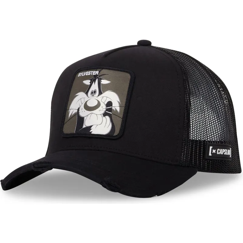 schwarze-trucker-kappe-silvester-loo10-syl-looney-tunes-von-capslab