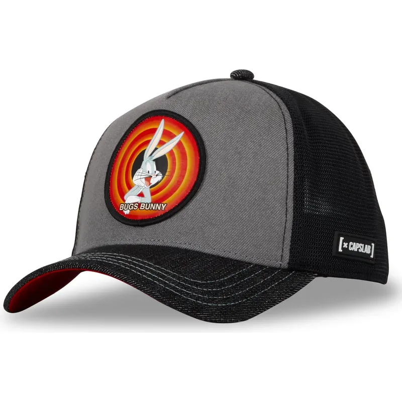 cappello-trucker-grigio-e-nero-bugs-bunny-loo10-vbu-looney-tunes-di-capslab