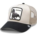gorra-trucker-beige-e-nera-cavallo-the-mustang-the-farm-di-goorin-bros
