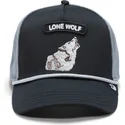 trucker-kasket-sort-og-ulvegra-gb2-lone-wolf-the-rocker-the-farm-fra-goorin-bros