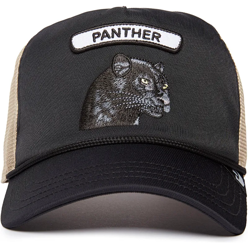 cappellino-trucker-nero-e-beige-pantera-gb2-black-panther-the-rocker-the-farm-di-goorin-bros