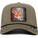 casquette-courbee-verte-snapback-renard-foxyduck-canvas-the-farm-goorin-bros