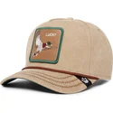 cappellino-beige-con-visiera-curva-snapback-anatra-lucky-duck-canvas-the-farm-di-goorin-bros