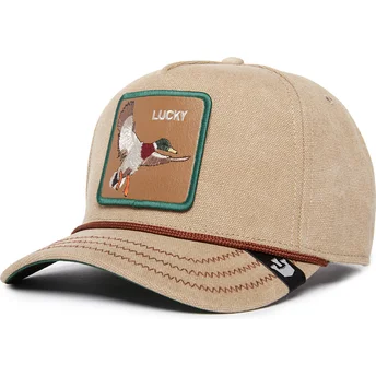 cappellino-visiera-curva-beige-snapback-papera-lucky-duck-canvas-the-farm-di-goorin-bros