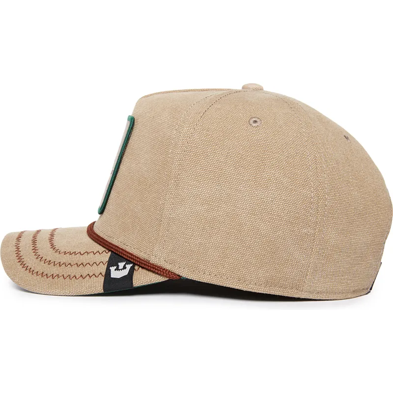 beige-bojd-skarm-snapback-keps-lucky-duck-canvas-the-farm-fran-goorin-bros