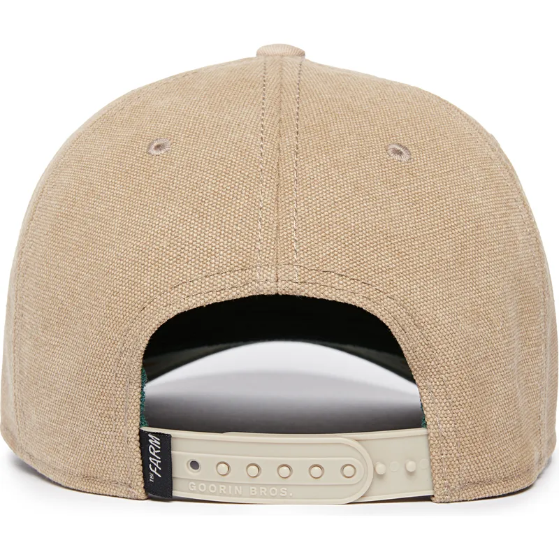 cappellino-visiera-curva-beige-snapback-papera-lucky-duck-canvas-the-farm-di-goorin-bros