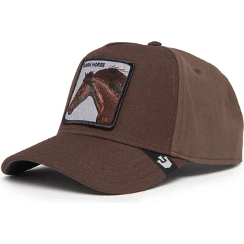 Goorin Bros. Curved Brim Dark Horse Field 100 All Season Wool The Farm Brown Snapback Cap