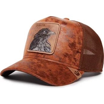 Casquette trucker marron corbeau Danger Crow The Farm Goorin Bros.