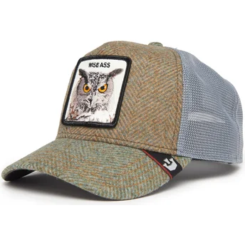 cappellino-trucker-multicolore-gufo-wise-ass-moon-owl-uk-plaid-the-farm-di-goorin-bros