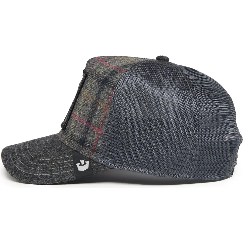 cappellino-trucker-grigio-pantera-moon-panther-uk-plaid-the-farm-di-goorin-bros