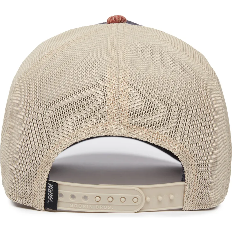 mehrfarbige-trucker-kappe-hahn-cock-moon-rooster-uk-plaid-the-farm-von-goorin-bros