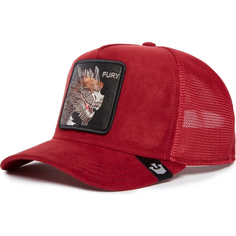cappellino-trucker-rosso-dragone-fury-the-suede-dragon-the-farm-di-goorin-bros