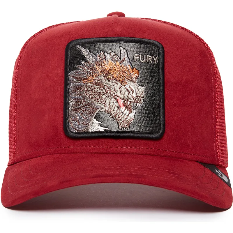 cappellino-trucker-rosso-dragone-fury-the-suede-dragon-the-farm-di-goorin-bros