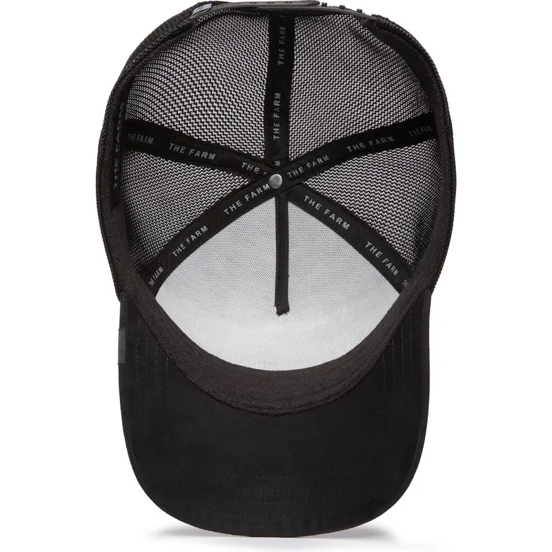 schwarze-trucker-kappe-panther-the-suede-panther-blacked-out-the-farm-von-goorin-bros