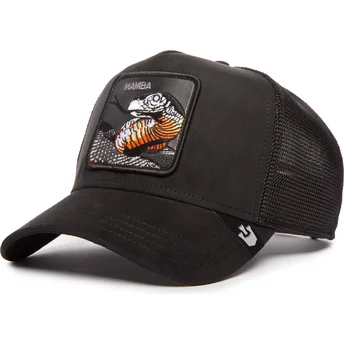 Goorin Bros. Snake The Suede Mamba Blacked Out The Farm Black Trucker Hat