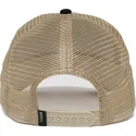 cappello-trucker-beige-e-nero-pigrone-the-faded-sloth-eco-brutalism-the-farm-di-goorin-bros