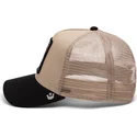 beige-schwarze-trucker-kappe-schlange-the-vicious-snake-eco-brutalism-the-farm-von-goorin-bros