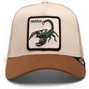 goorin-bros-trucker-cap-beige-und-braun-scorpion-deadly-the-deadliest-scorpion-eco-brutalism-the-farm
