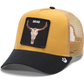 Czapka trucker żółto-czarna byk The Dead Skull Eco Brutalism The Farm od Goorin Bros.