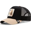 gorra-trucker-nera-e-beige-cane-chihuahua-the-amigo-eco-brutalism-the-farm-di-goorin-bros