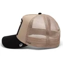 cappellino-trucker-beige-e-nero-leopardo-menace-the-snow-leopard-big-cats-the-farm-di-goorin-bros