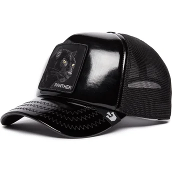 goorin-bros-obsidian-panther-puff-patent-the-farm-sort-trucker-kasket-med-panter
