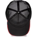 gorra-trucker-rossa-e-nera-toro-raging-pamplona-puff-patent-the-farm-di-goorin-bros