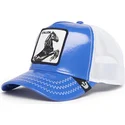 casquette-trucker-bleue-et-blanche-cheval-stallion-horsepower-puff-patent-the-farm-goorin-bros