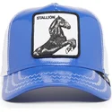 goorin-bros-the-farm-bla-og-hvid-trucker-kasket-hest-stallion-horsepower-puff-patent