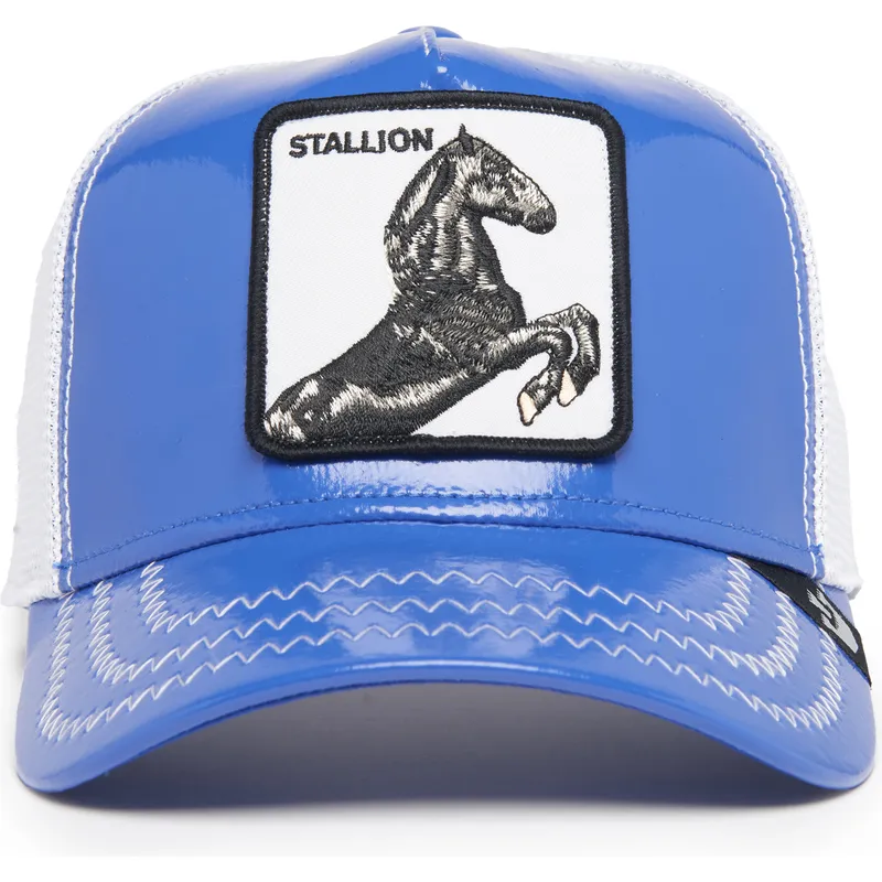 goorin-bros-the-farm-bla-och-vit-truckerkeps-stallion-horsepower-puff-patent-hast