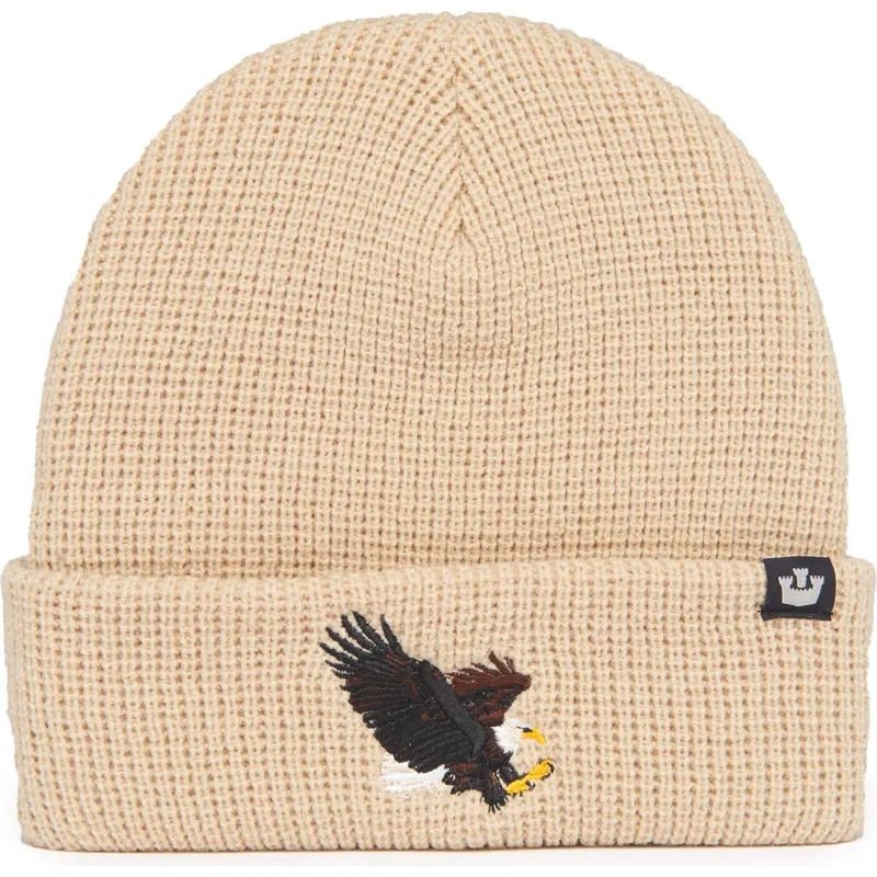 gorro-beige-aquila-ribbed-eagle-classic-knit-the-farm-di-goorin-bros