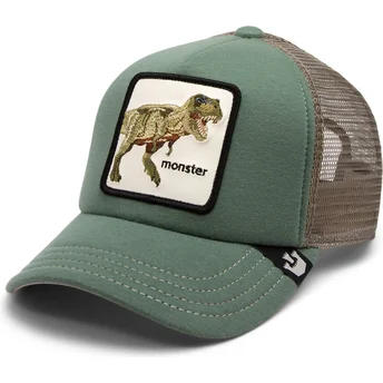goorin-bros-kinder-trucker-kappe-grun-dinosaurier-t-rex-monster-little-tyrant-extinct-the-farm