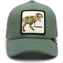 cappellino-trucker-verde-per-bambino-dinosauro-t-rex-monster-little-tyrant-extinct-the-farm-di-goorin-bros