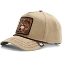 gorra-curva-snapback-marrone-chiaro-con-orso-bear-bare-duck-canvas-the-farm-di-goorin-bros
