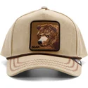 snapback-kappe-mit-gebogenem-schirm-in-hellbraun-bar-motiv-bear-bare-duck-canvas-the-farm-von-goorin-bros