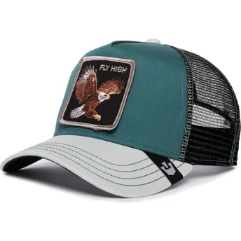 Casquette trucker verte et blanche aigle Fly High Eagle...