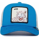 cappellino-trucker-blu-e-bianco-per-bambino-tigre-wild-stripes-the-farm-di-goorin-bros