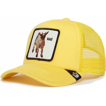 Casquette trucker jaune pour enfant chèvre Kid Kid The Farm Goorin Bros.