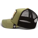 gorra-trucker-verde-e-nera-per-bambino-denti-a-sciabola-fierce-cat-teefs-extinct-the-farm-di-goorin-bros