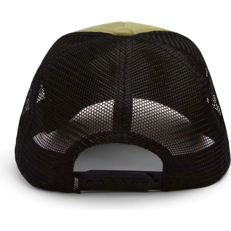 cappellino-trucker-verde-e-nero-per-bambino-denti-a-sciabola-fierce-cat-teefs-extinct-the-farm-di-goorin-bros